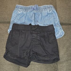 The Children's Place Blue and Black Shorts Set